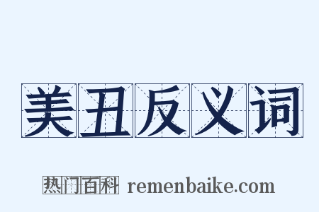 美丑反义词是什么意思的图片